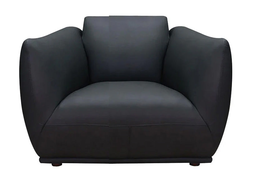 Moon Black Leather Chair - MJM Furniture
