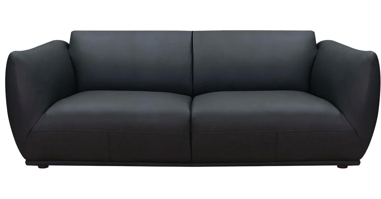 Moon Black Leather Sofa - MJM Furniture