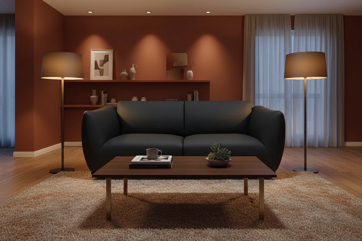 Moon Black Leather Sofa - MJM Furniture