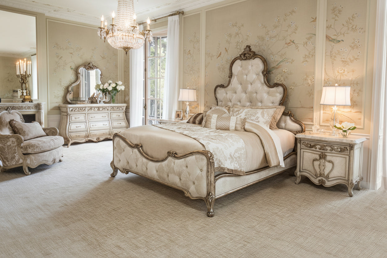 Platine De Royale Platinum 3 Piece King Bedroom Set - MJM Furniture