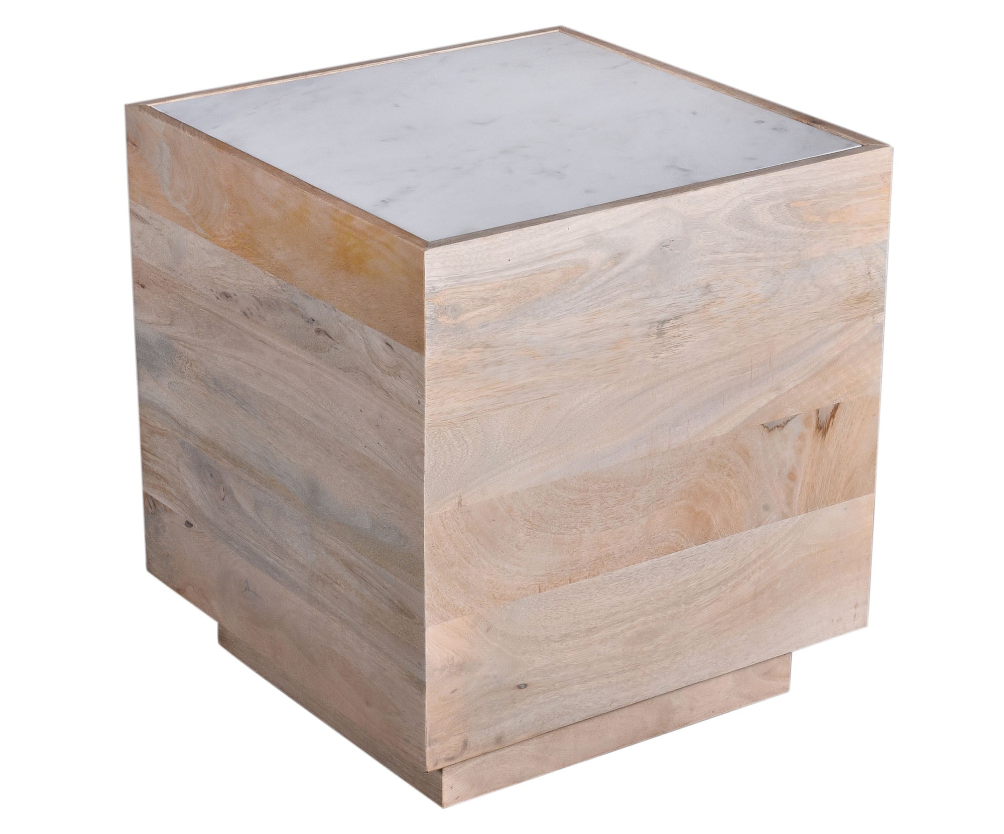 Barcelona Natural Mango Marble End Table - MJM Furniture