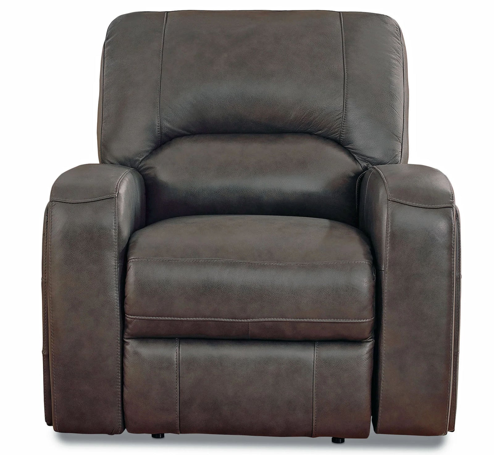 Newcastle Gray Leather Power Reclining Chair - MJM Furniture
