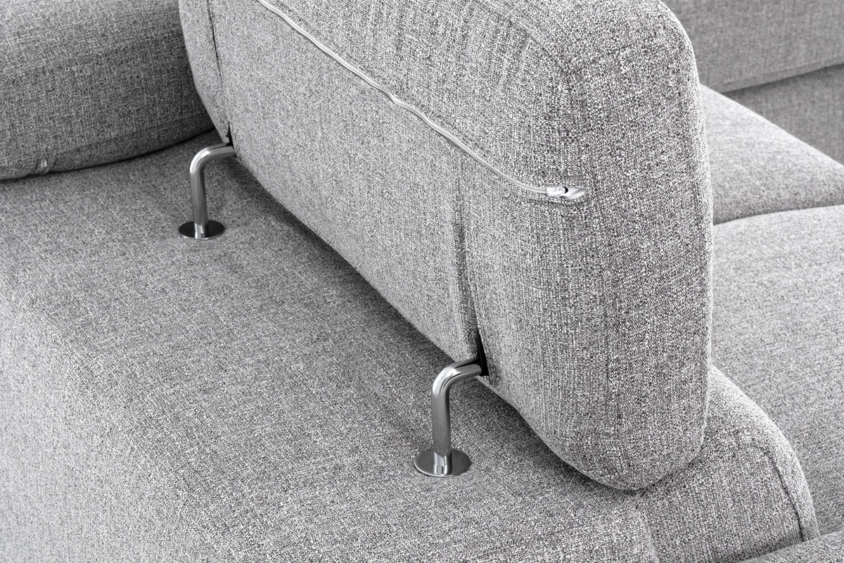 Zane Light Gray 3 Piece Sleeper Sectional - MJM Furniture