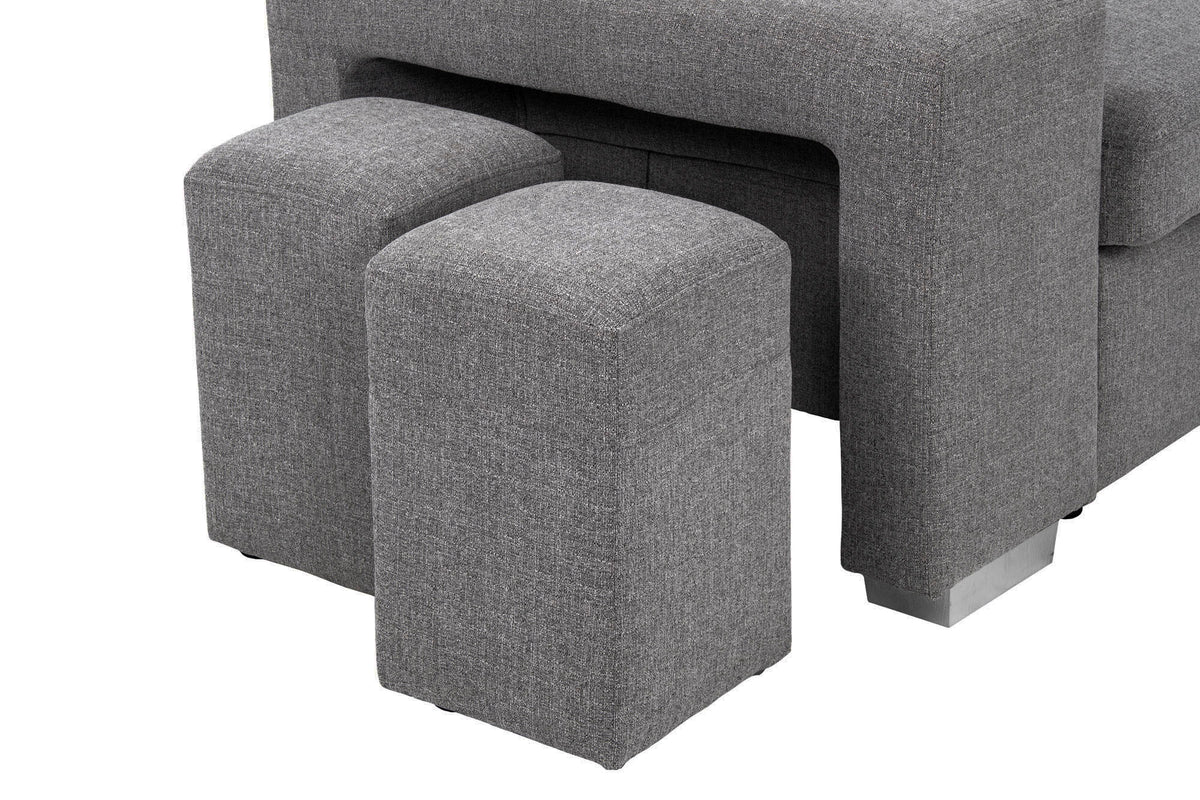 Zane Gray 3 Piece Sleeper Sectional - MJM Furniture