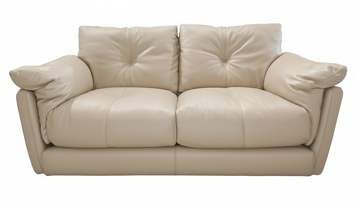 Paoli Taupe Leather Loveseat