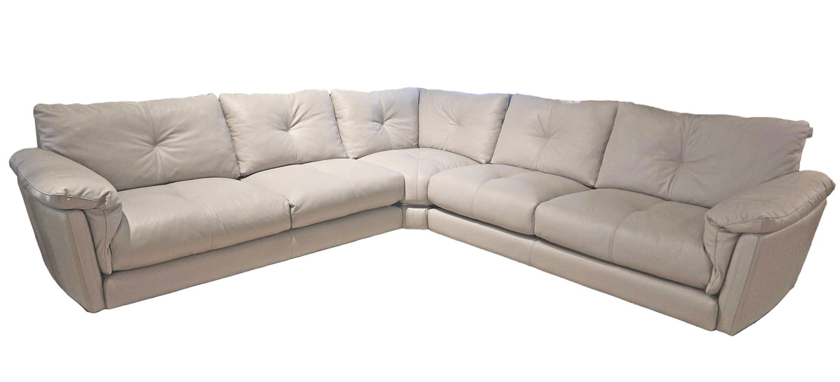 Paoli Taupe Leather Sectional - MJM Furniture