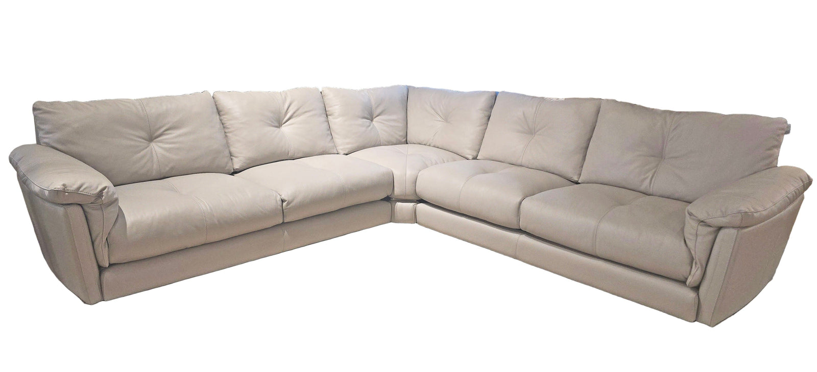 Paoli Taupe Leather Sectional - MJM Furniture