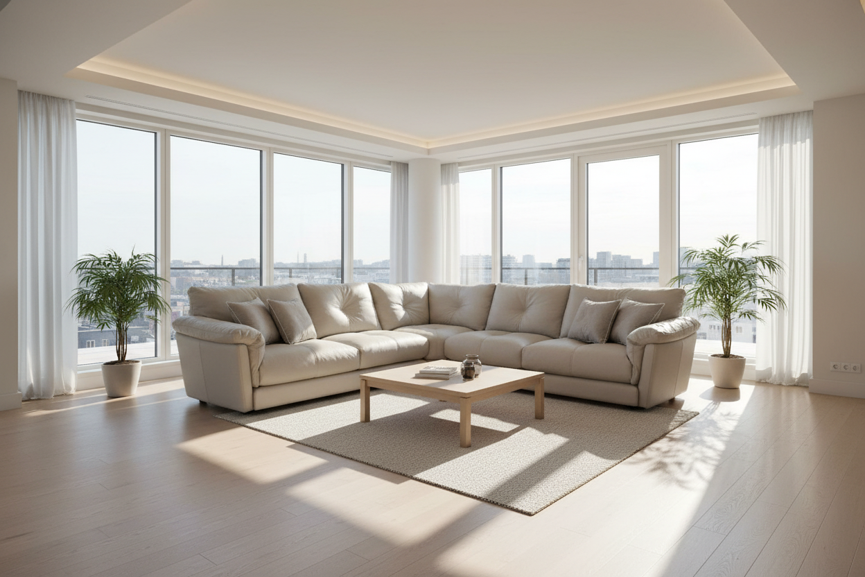 Paoli Taupe Leather Sectional - MJM Furniture