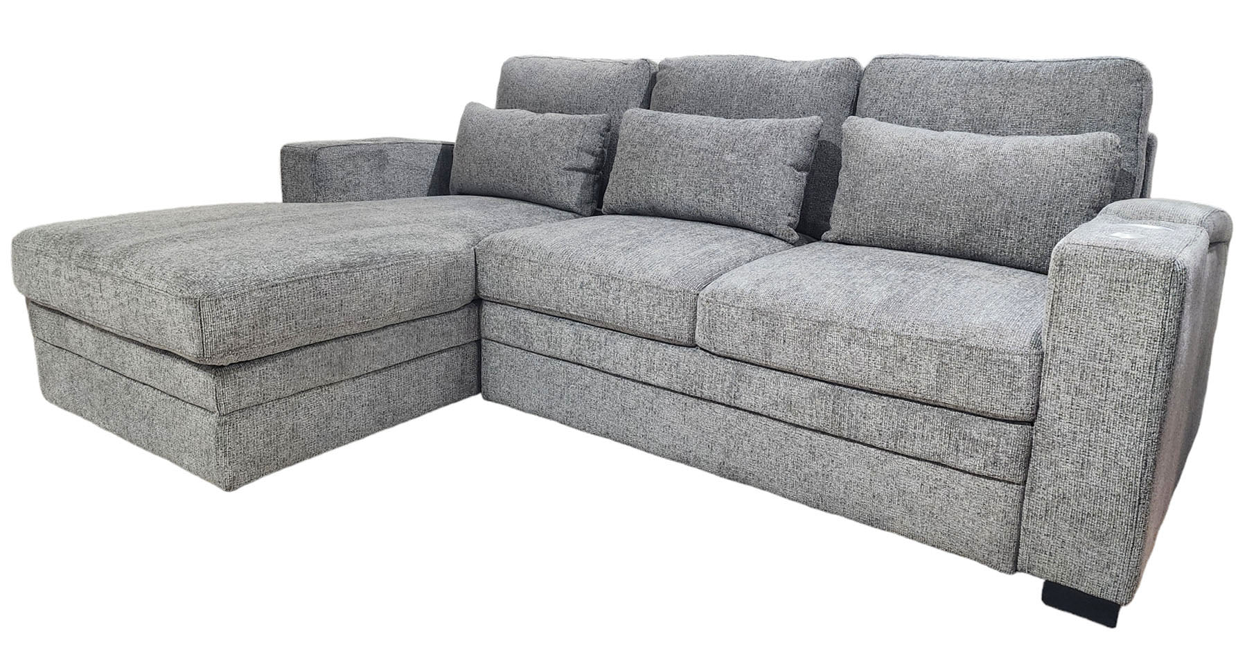Oz Gray 2 Piece Sleeper Sectional - MJM Furniture