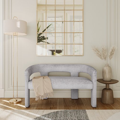 Paris Gray Upholstered Bench - MJM Furniture