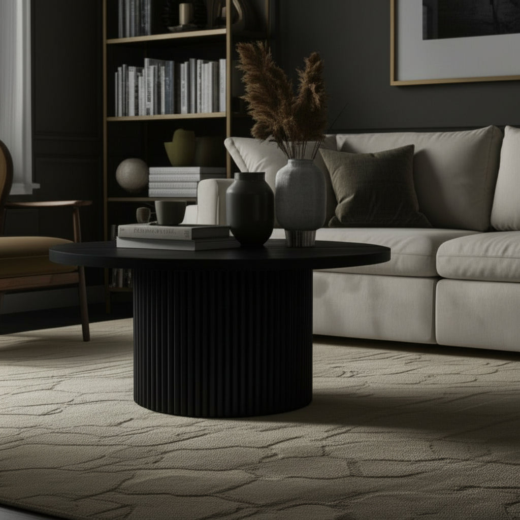 Serenity Black Round Coffee Table
