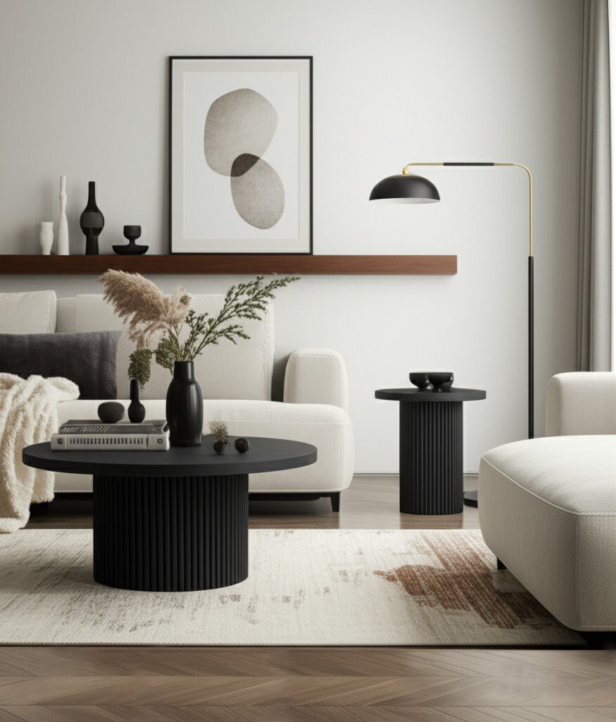 Serenity Black Round Coffee Table