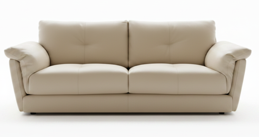 Paoli 69" Taupe Leather Loveseat - MJM Furniture