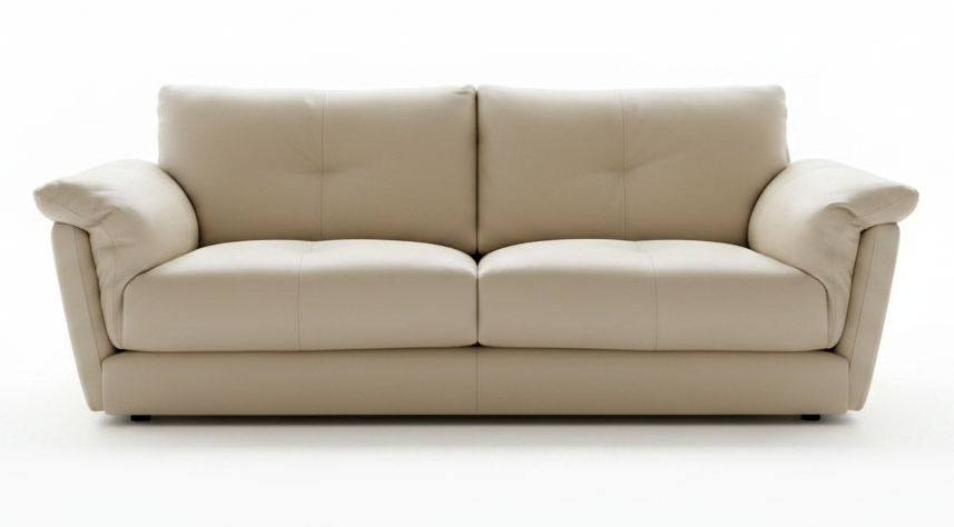 Paoli 69" Taupe Leather Sofa - MJM Furniture
