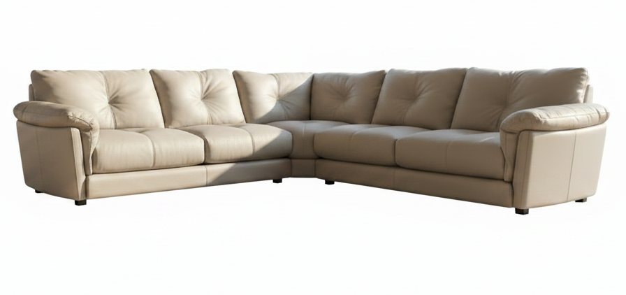 Paoli Taupe Leather Sectional - MJM Furniture