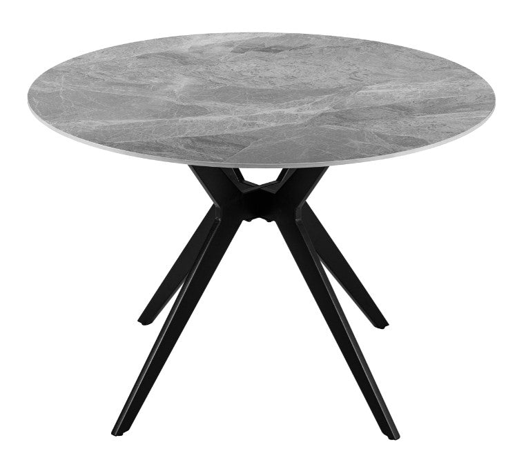 Gray Sintered Stone Round Dining Table