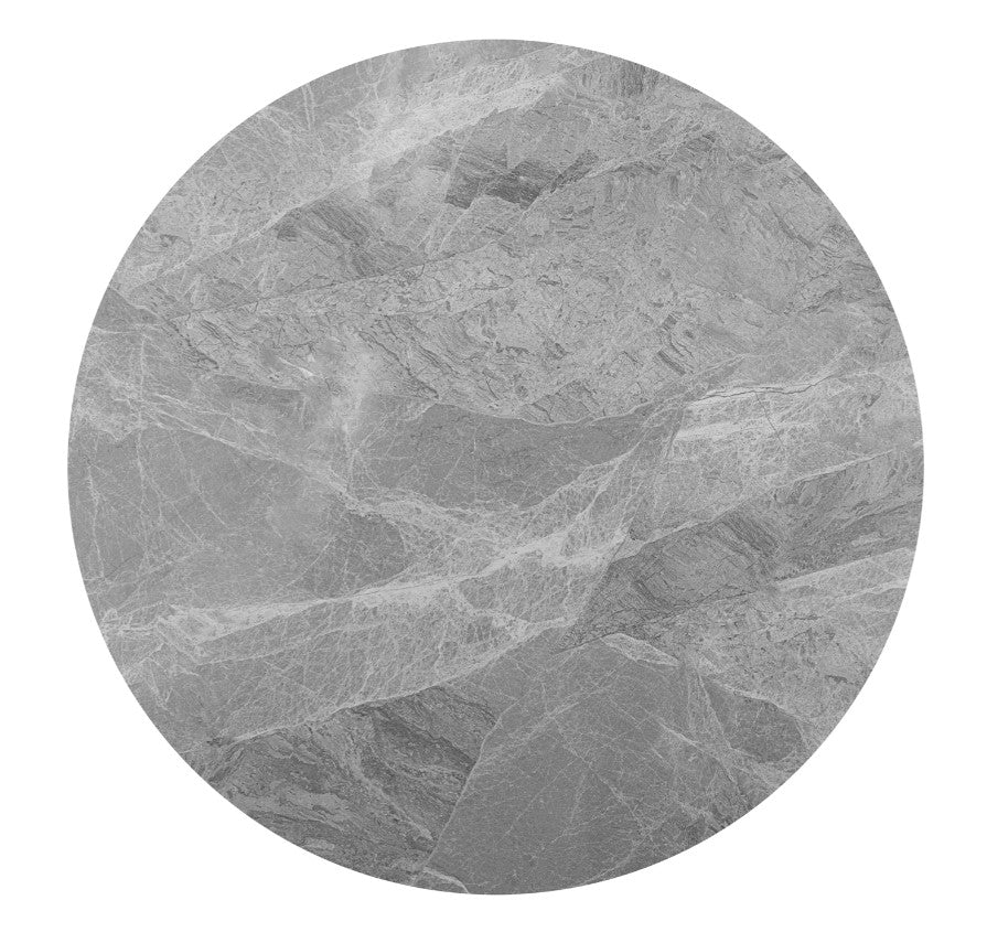 Gray Sintered Stone Round Dining Table