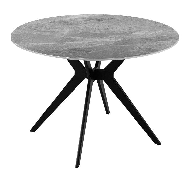 Gray Sintered Stone Round Dining Table
