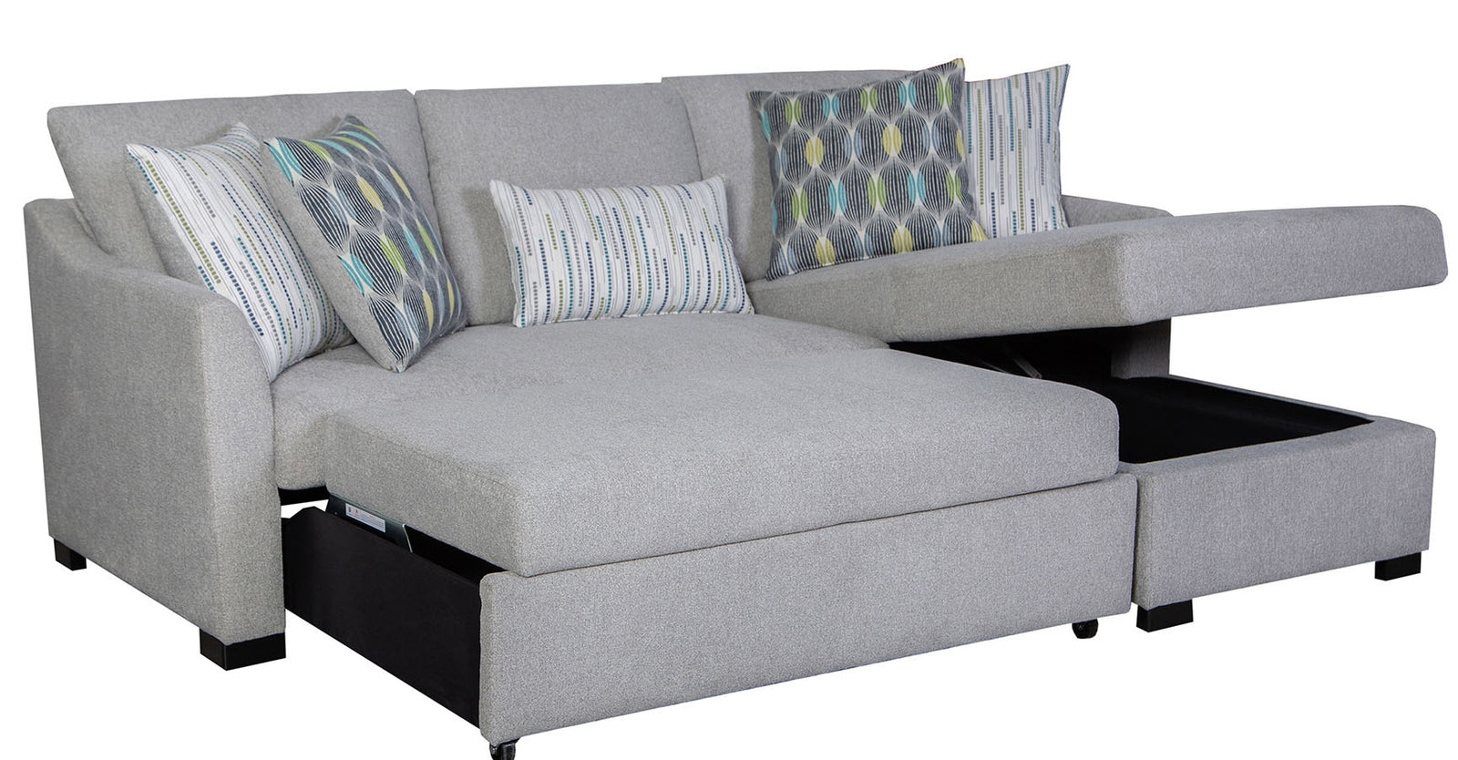 Landon Cream Sleeper Sectional - MJM Furniture