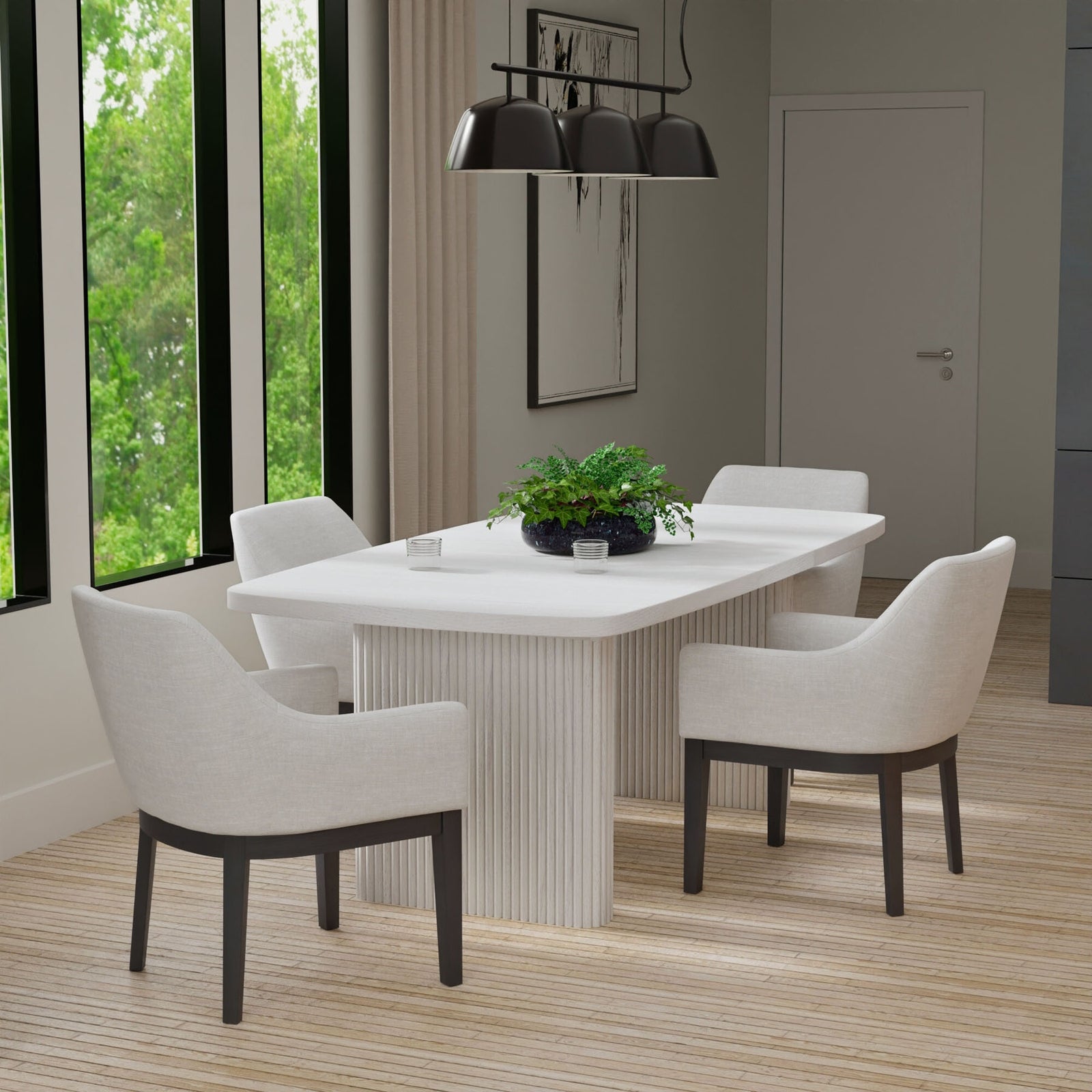 Serenity White Wash Rectangle Dining Table - MJM Furniture