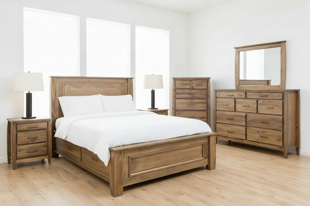 Aspen Rustic Pine Storage Bed - MJM Furniture