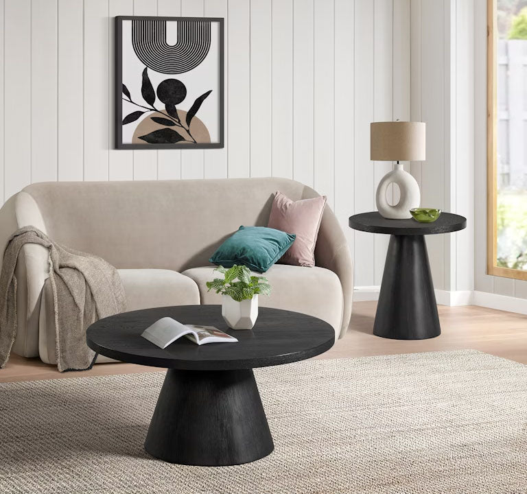 Vienna Black Round Coffee Table - MJM Furniture