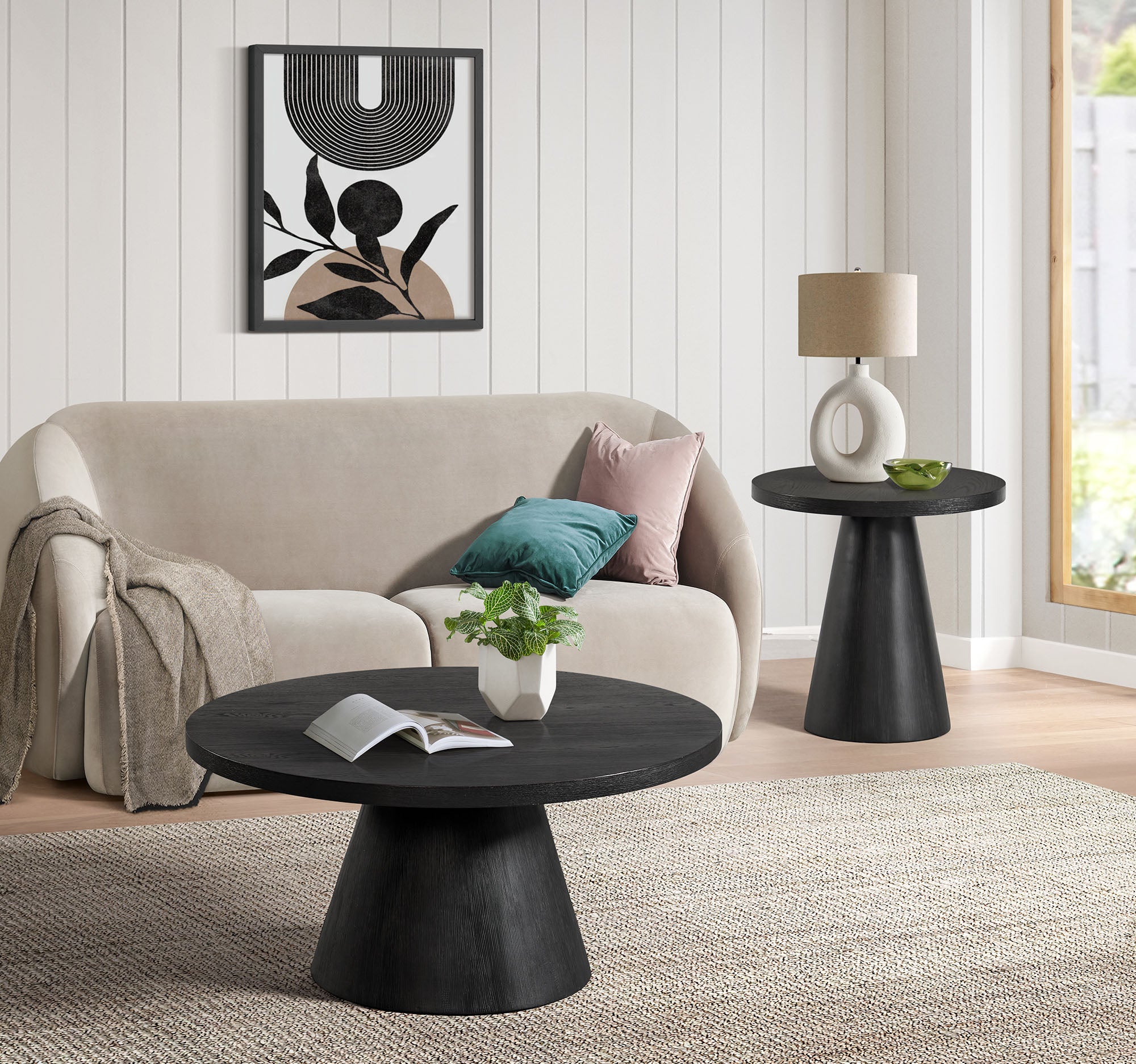 Vienna Black Round Coffee Table - MJM Furniture