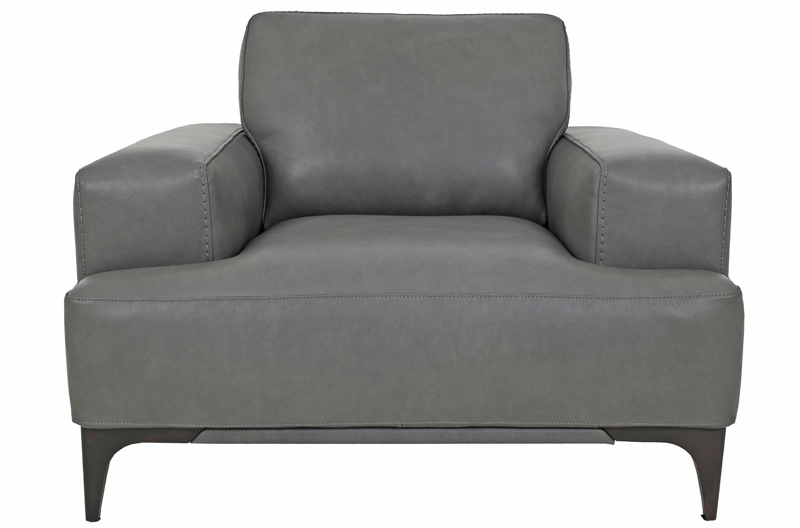 Vito Gray Leather Chair - MJM Furniture