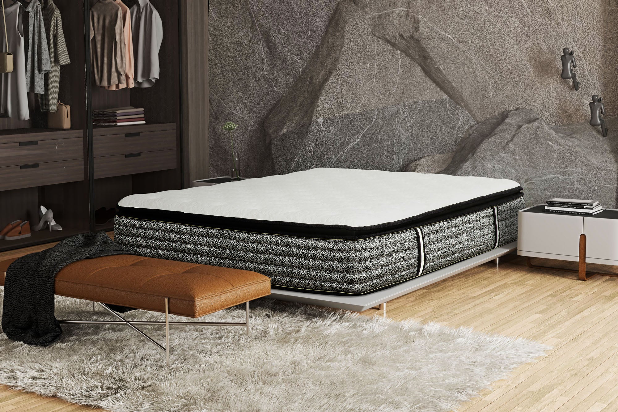 Zen 14" Euro Top Pocket Coil Mattress - MJM Furniture