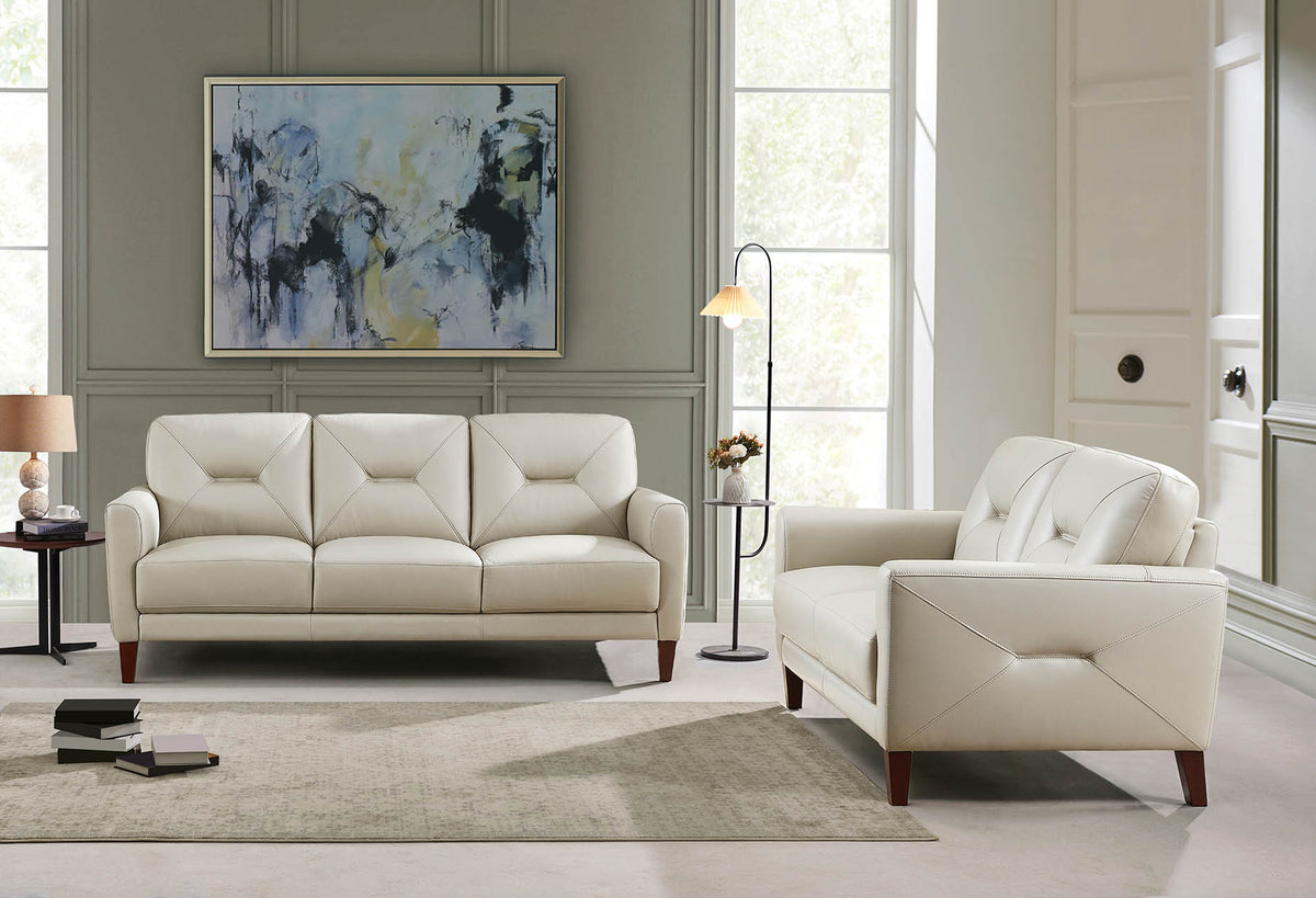 Mavis Leather Loveseat - MJM Furniture
