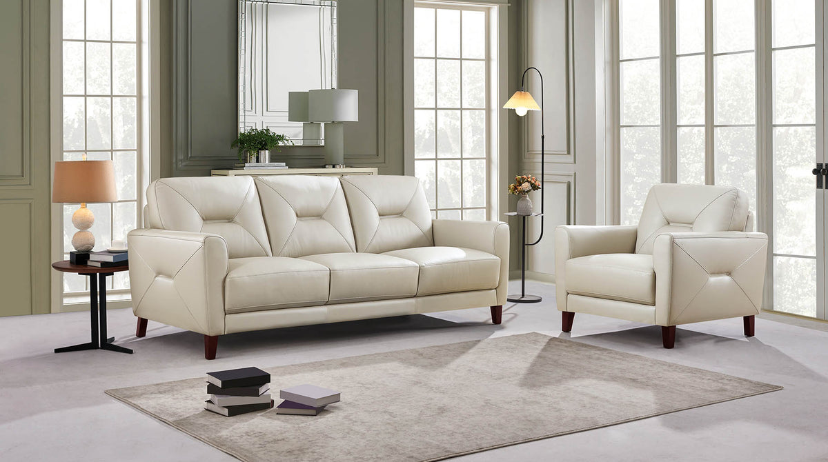Mavis Leather Sofa Collection - MJM Furniture