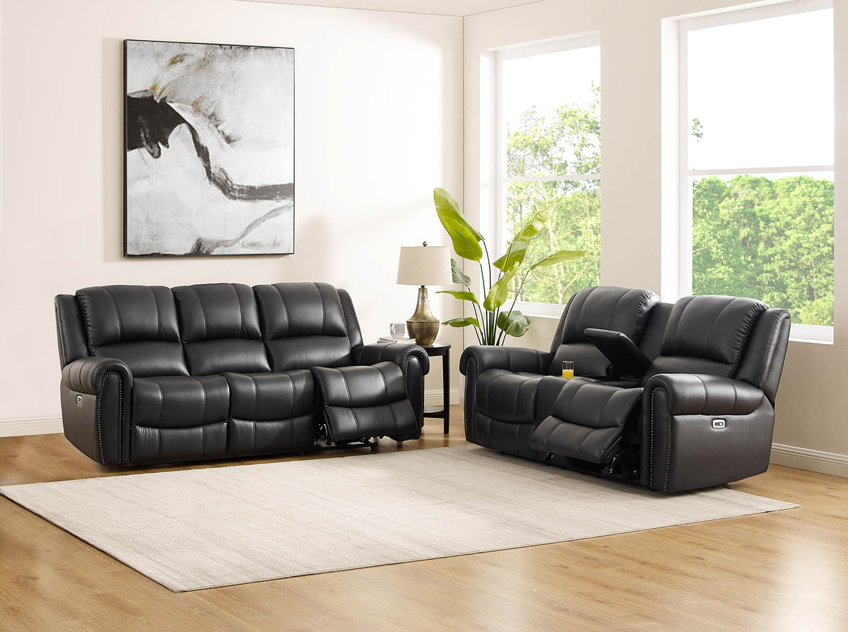 Marco Leather Power Reclining Loveseat - MJM Furniture