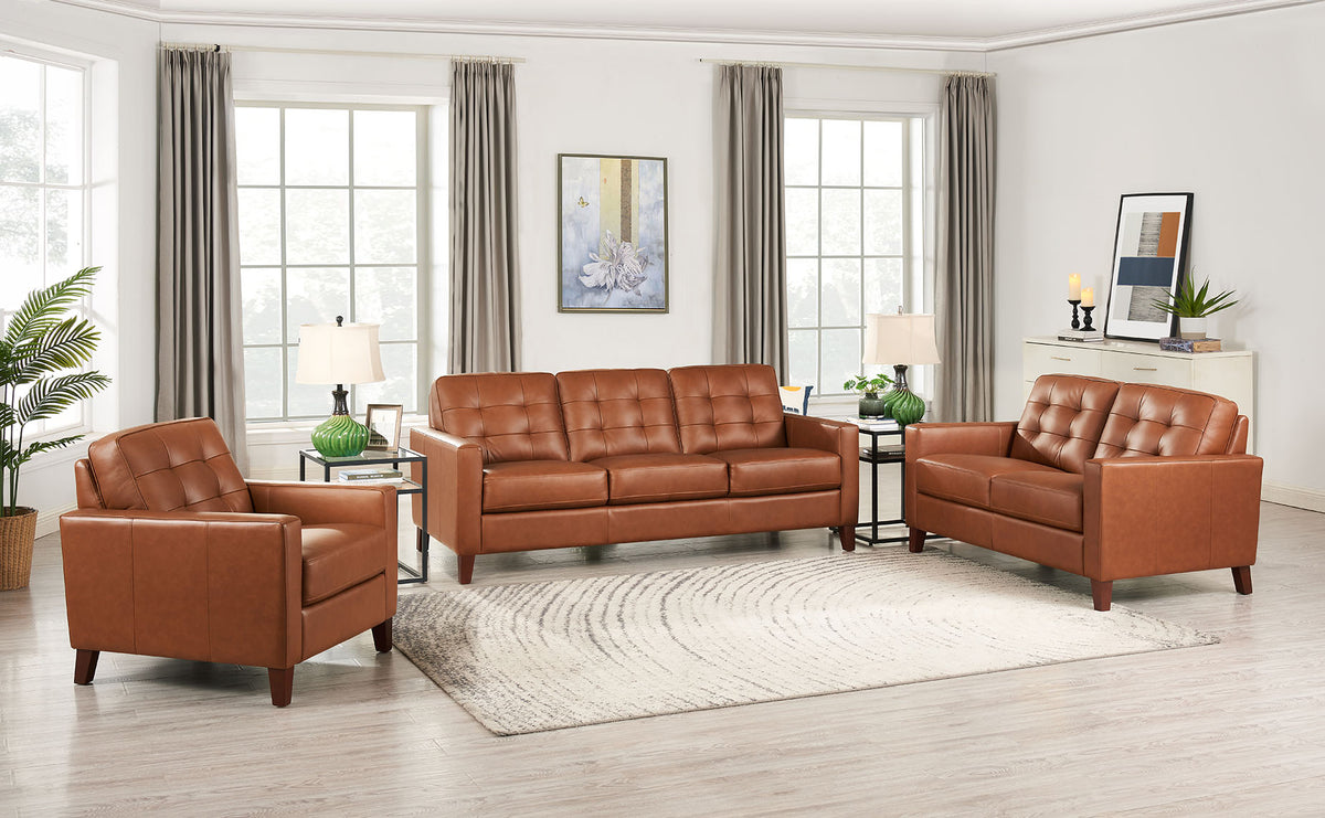 Aiden Leather Sofa Collection - MJM Furniture