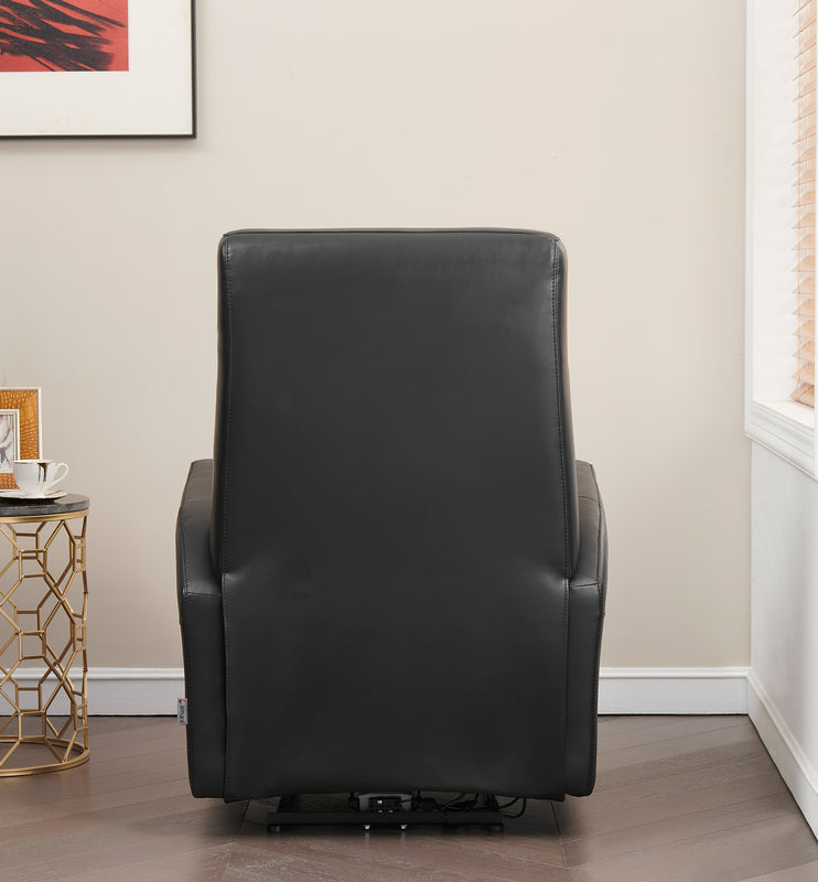 Veneta Black Leather Power Reclining Chair - MJM Furniture