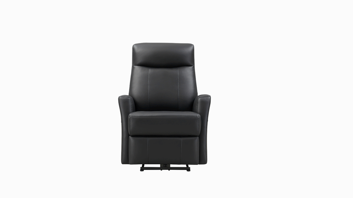Veneta Black Leather Power Reclining Chair - MJM Furniture