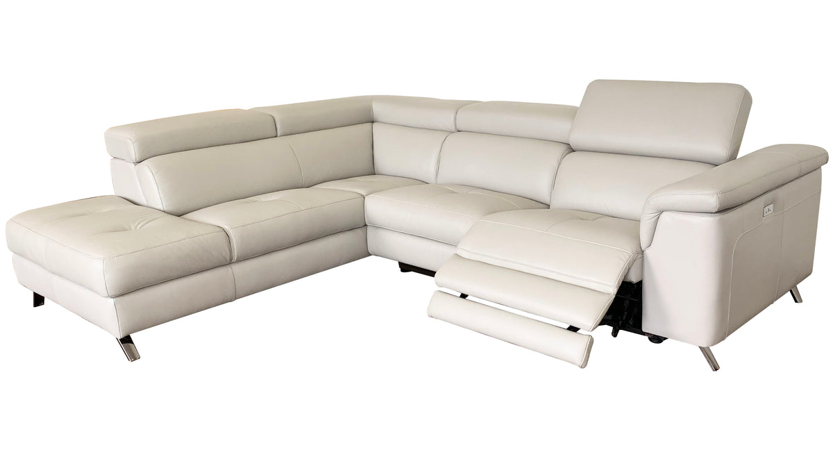 Metro Leather 3 Piece Power Sectional - MJM Furniture