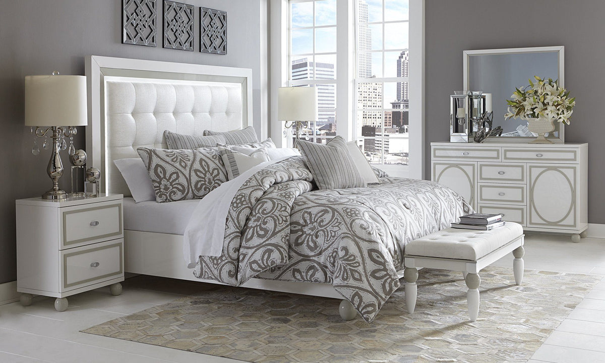 Sky Tower Upholstered Bed - MJM Furniture