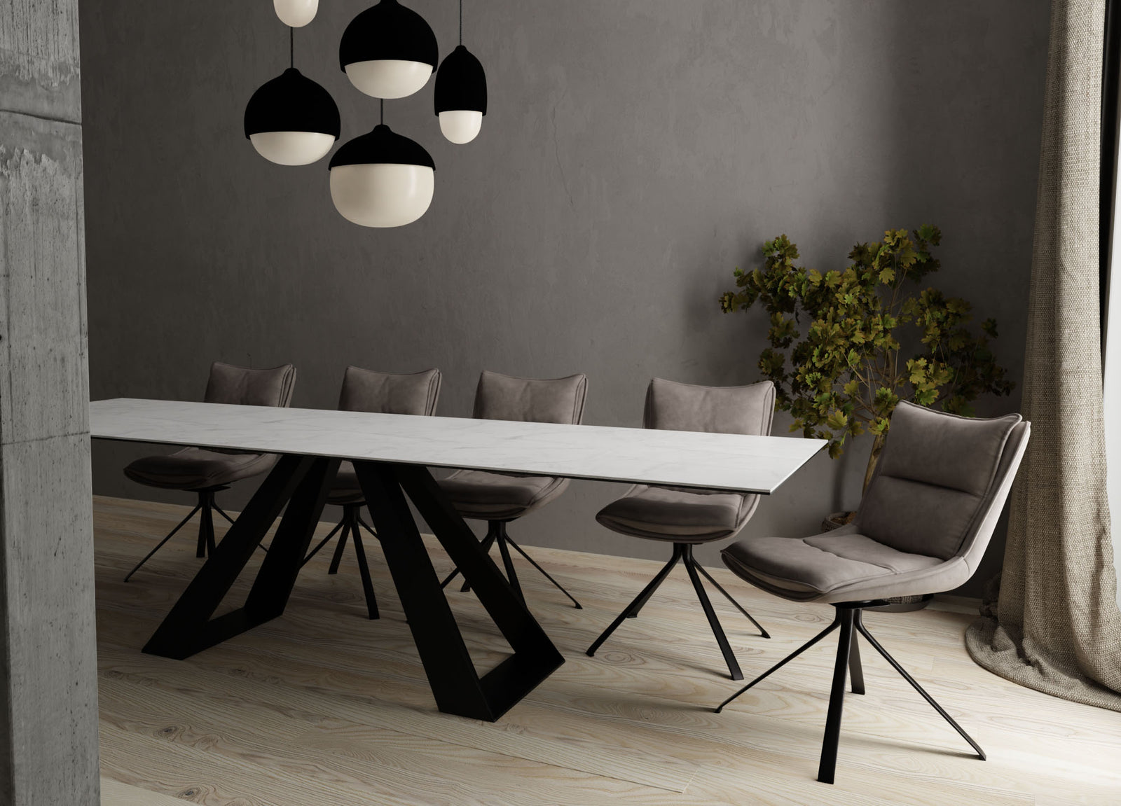 Bridge Ceramic Extendable Dining Table - MJM Furniture