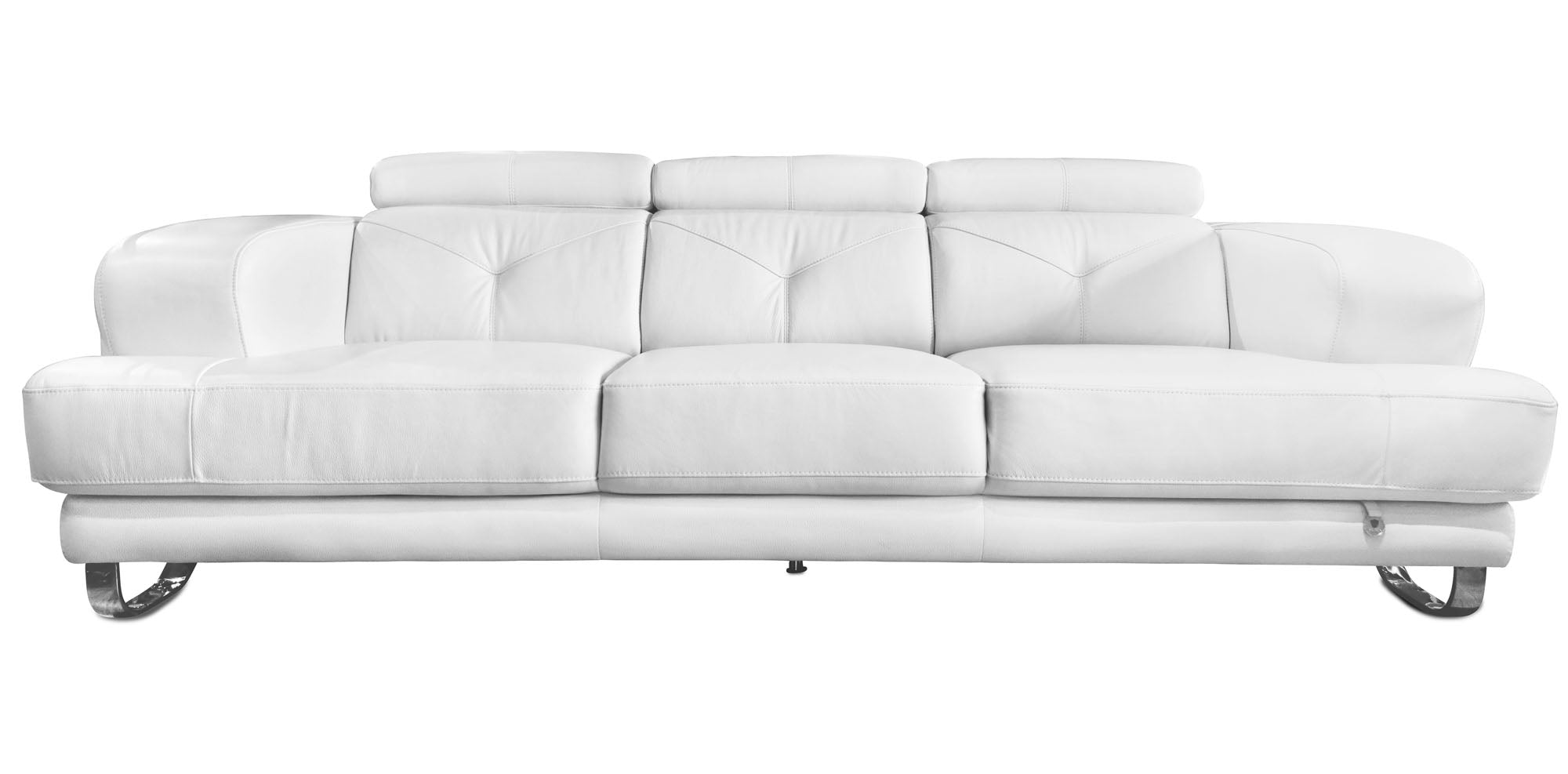 Broadway White Leather Sofa - MJM Furniture