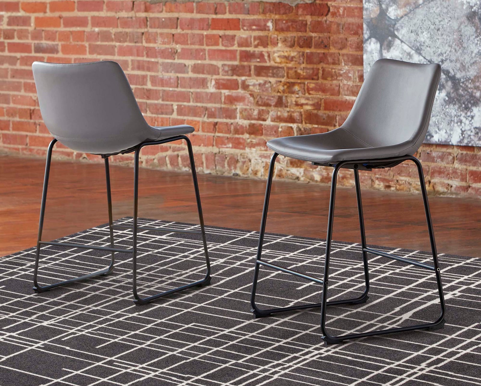 Centiar Gray 24" Counter Stool - MJM Furniture