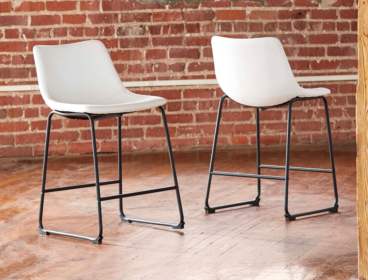 Centiar White 24&quot; Counter Barstool - MJM Furniture
