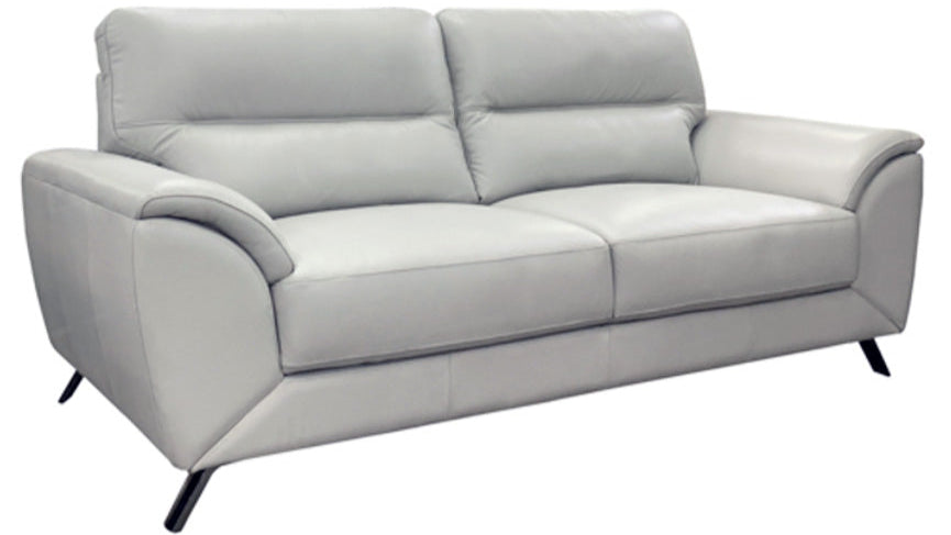 Celine Silver Leather Sofa - MJM Furniture