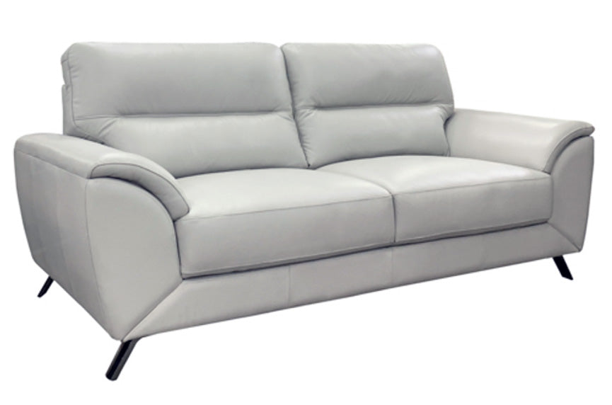 Celine Silver Leather Sofa - MJM Furniture