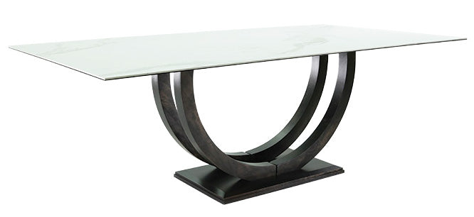 District Ceramic Solid Birch U Pedestal Dining Table - MJM Furniture