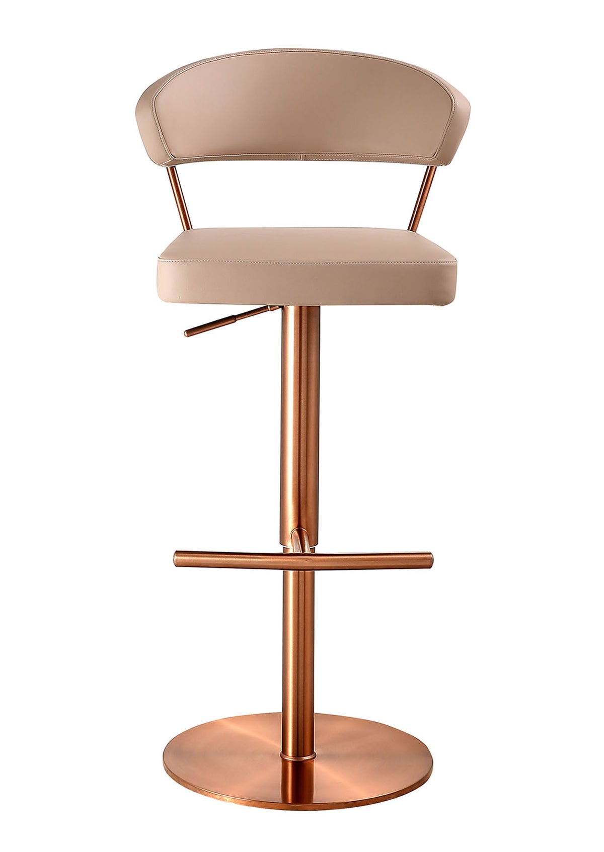 Esme Rose Gold Adjustable Swivel Barstool - MJM Furniture