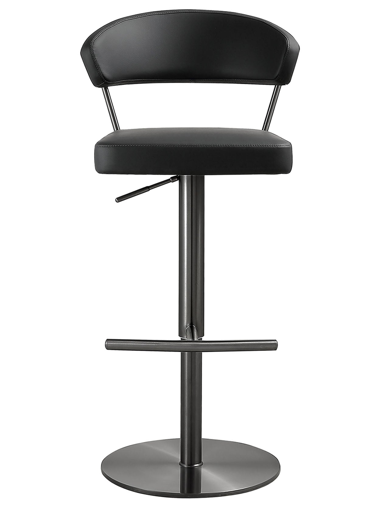 Esme Titanium Black Adjustable Swivel Barstool - MJM Furniture