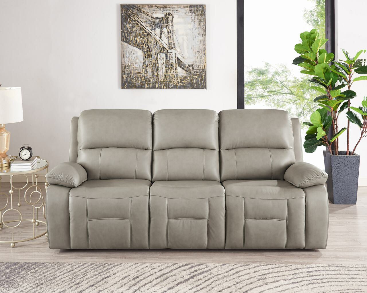 Westminster Leather Power Reclining Sofa - MJM Furniture