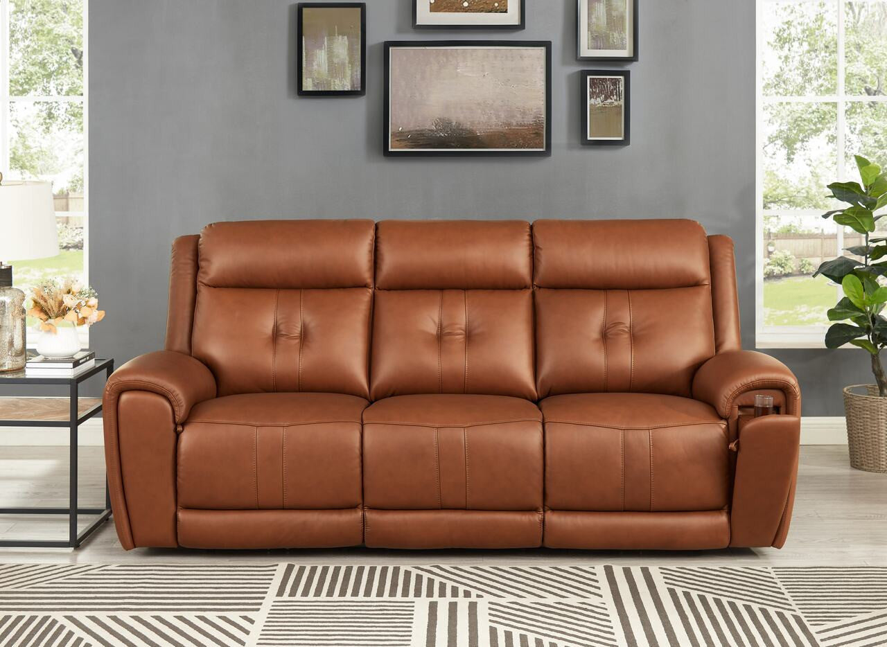 Emma Leather Power Reclining Sofa - MJM Furniture