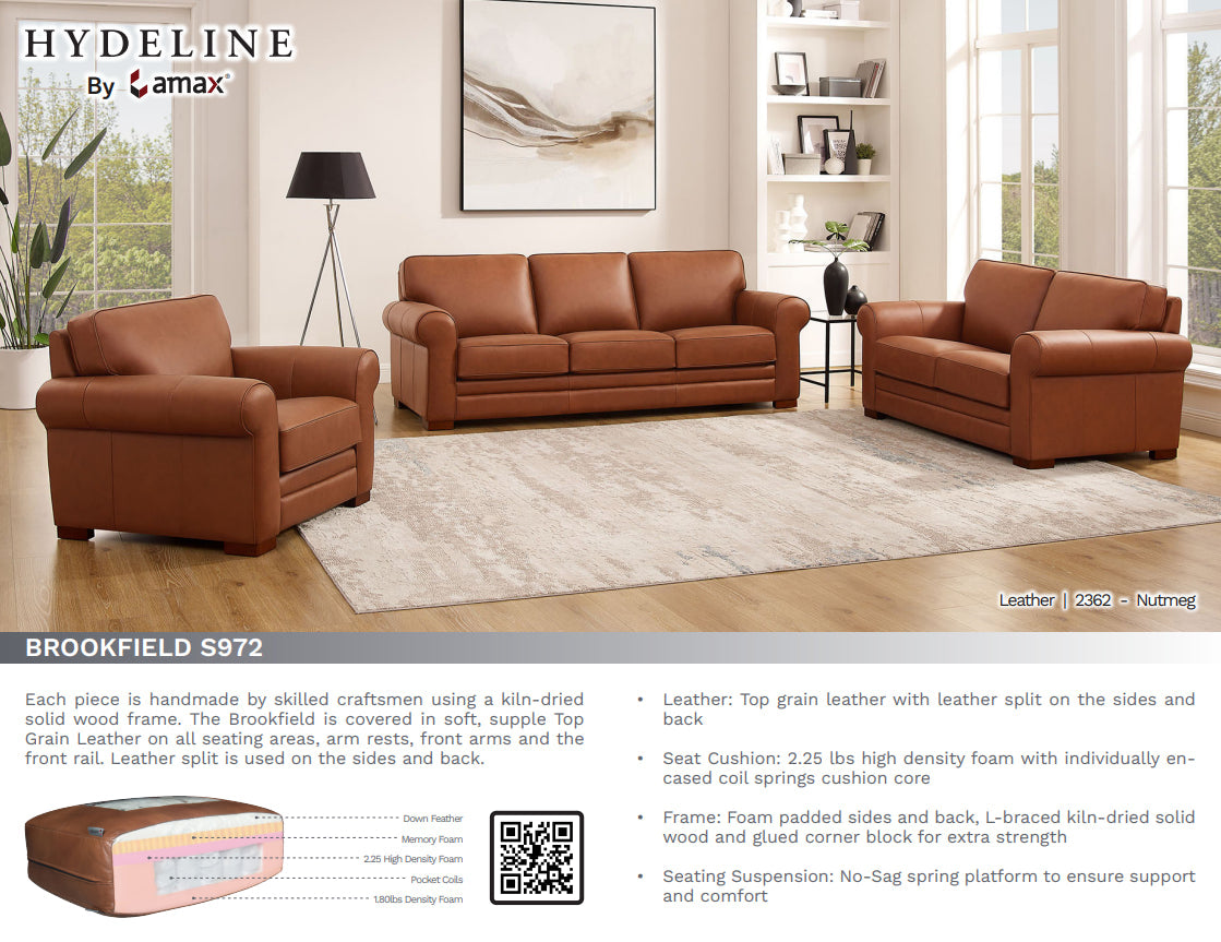 Brookfield Leather Sofa Collection - MJM Furniture