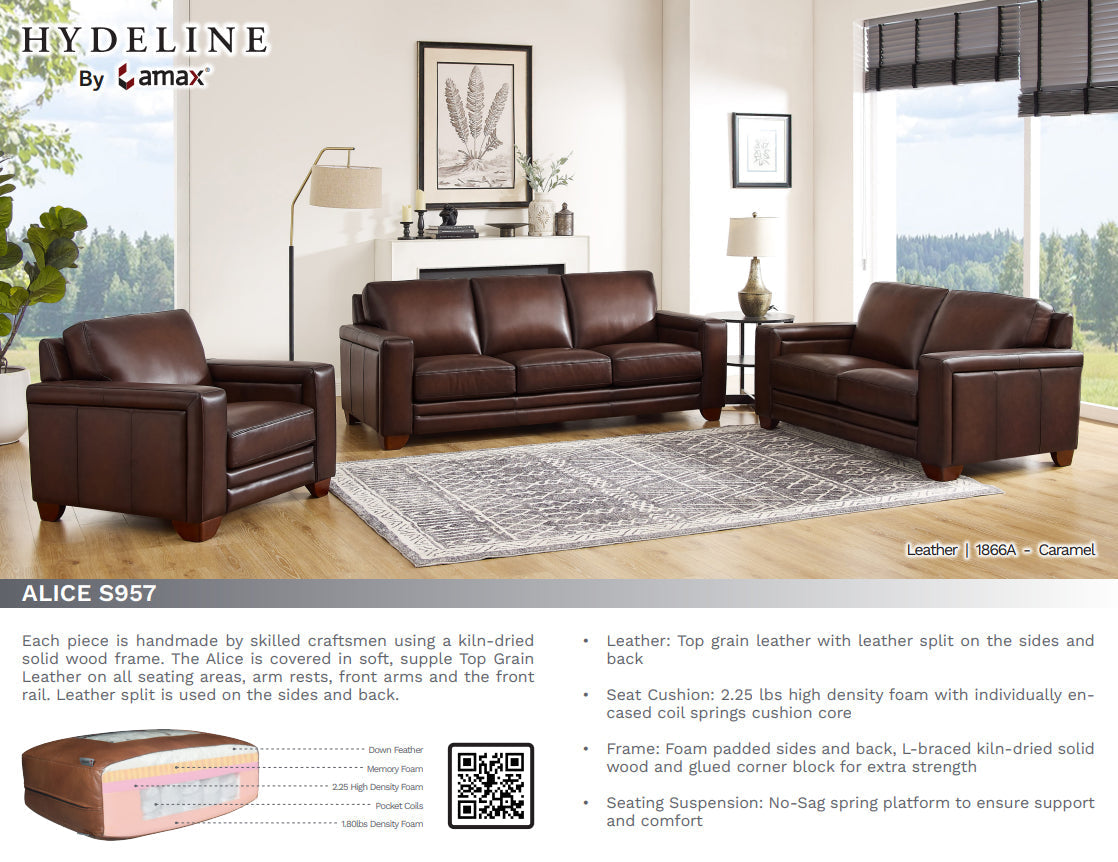 Alice Leather Sofa Collection - MJM Furniture